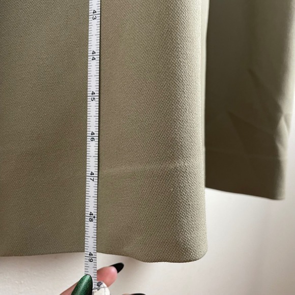 OAK + FORT Long Trench Coat Khaki Double Breasted Women's M - Picture 6 of 8